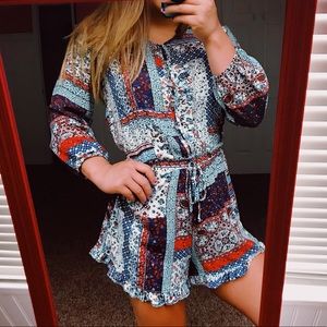 patterned romper